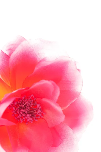 Rosa Kunstblume isoliert auf weißem Hintergrund — Stockfoto