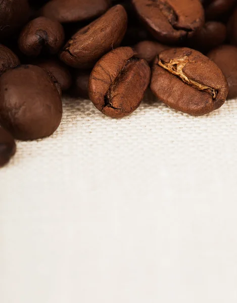 Coffee on fabric background — Stock Photo, Image