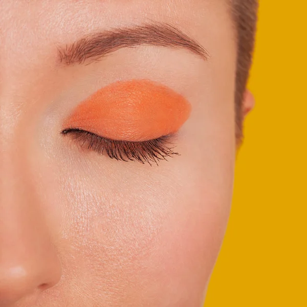 Eye closeup with colorful make-up — Stock Photo, Image