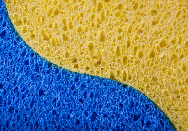 スポンジ テクスチャ青と黄色 — ストック写真