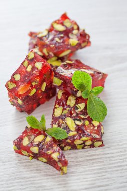 Kırmızı Türk tatlılar cezerye