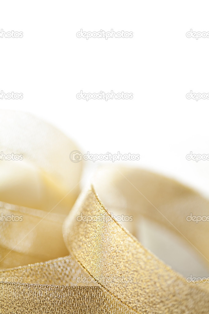 Abstract light golden ribbon background