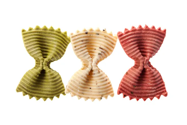 İtalyan makarna çok renkli arka plan olarak İtalya bayrağı