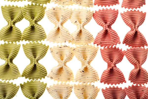 İtalyan makarna çok renkli arka plan olarak İtalya bayrağı