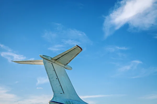 Ретро-винтажный хвост самолета — стоковое фото