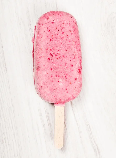 Strawberry popslice icecream on light background — Stock Photo, Image