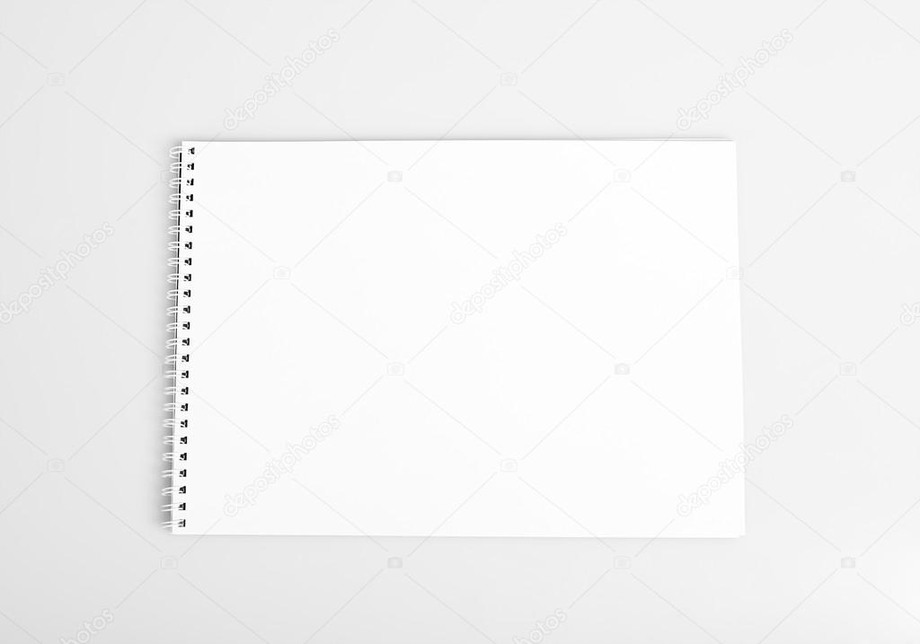 Open album with blank pages