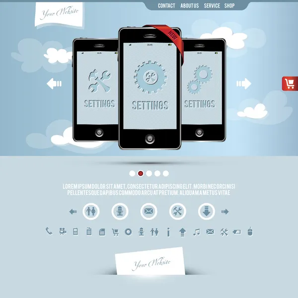 Plantilla web — Archivo Imágenes Vectoriales