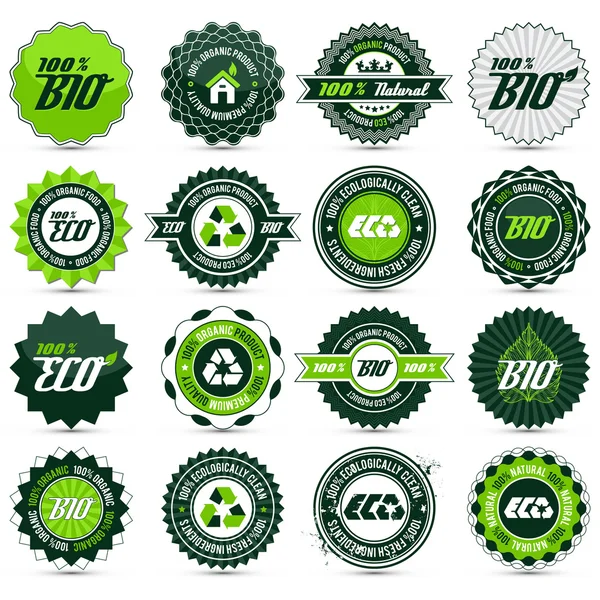 Set de etiquetas Eco — Vector de stock