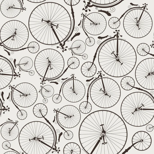 Bicicleta vintage sem costura —  Vetores de Stock