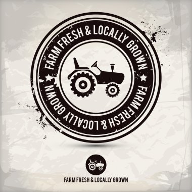 Alternatif farm yetiştirilen taze & yerel olarak damga