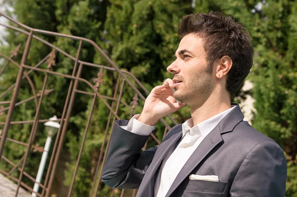 Young Businessman Taking Photos with Mobile — Stock Photo, Image