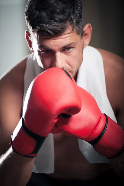 Boxer in the Locker Room — Stock Photo, Image