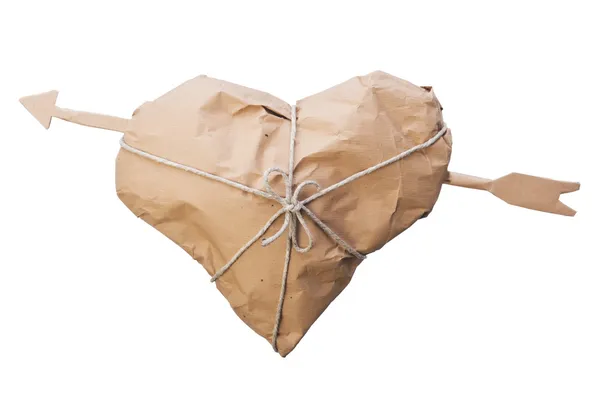 Heart with arrow packed — Stock Photo, Image