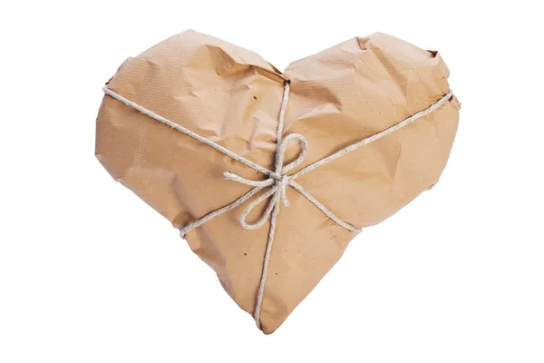 Heart wrapped for shipping — Stock Photo, Image