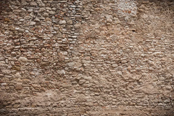 Zeer oude stenen muur textuur. donkere randen — Stockfoto