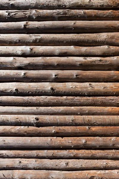 Madeira logs parede de casa rural — Fotografia de Stock