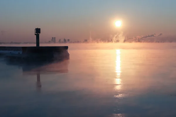 冬の海霧 — ストック写真