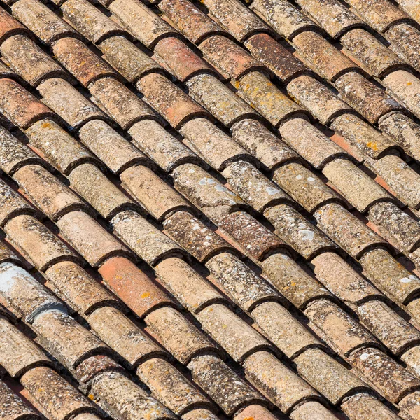 Vieux motif de tuiles de toit — Photo