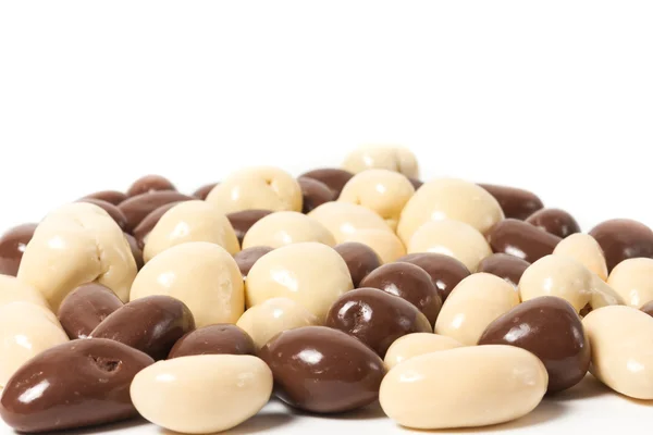 Almonds in chocolate — Stock Photo, Image