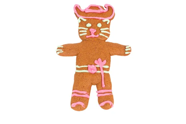 Kot w butach piernika cookie — Zdjęcie stockowe