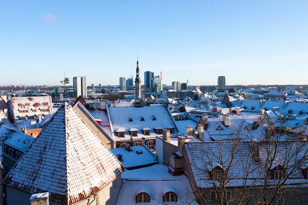 Tallinn zimní panoramatický pohled — Stock fotografie