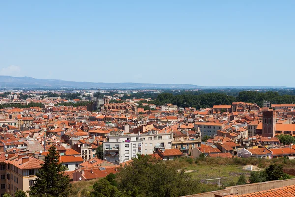 Rote Dächer von Perpignan, Frankreich — Stockfoto