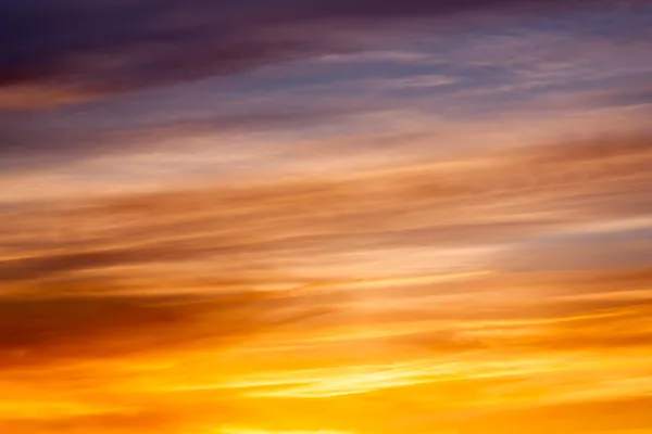 Bright orange and yellow colors sunset sky — Stock Photo, Image