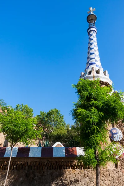 Barcelona park guell gaudi ev gingerbread — Stok fotoğraf