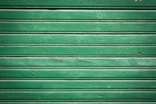 Groene verf houten plank muur — Stockfoto
