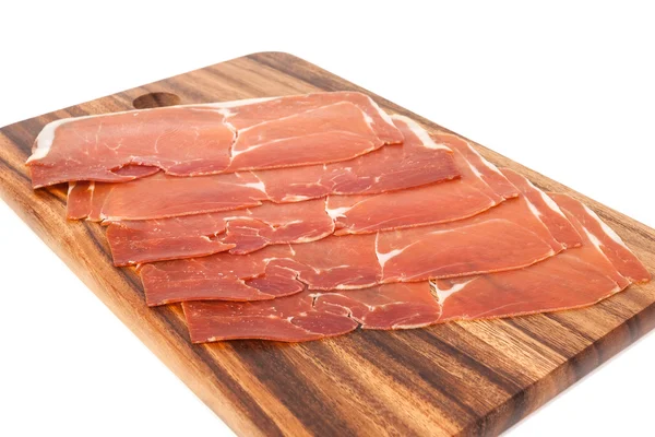 Carne picada e presunto seco curado da Espanha — Fotografia de Stock