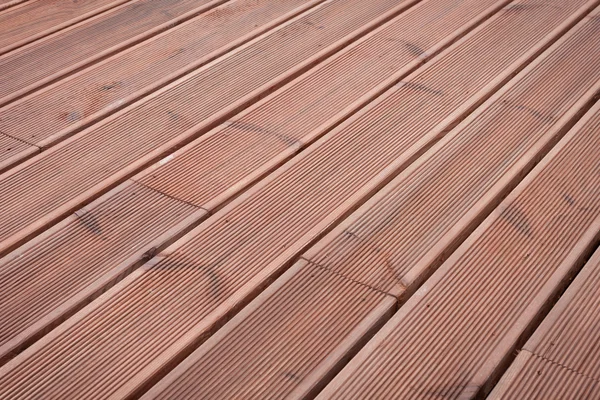 Wet wood terrace floor background — Stock Photo, Image