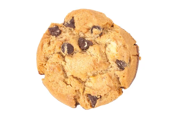 Chocolate Chip Cookie isoliert auf weiß — Stockfoto