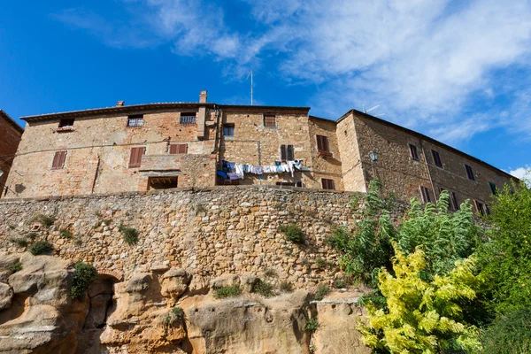 Pienza, Toskana, İtalya'nın şehirdeki sokak — Stok fotoğraf