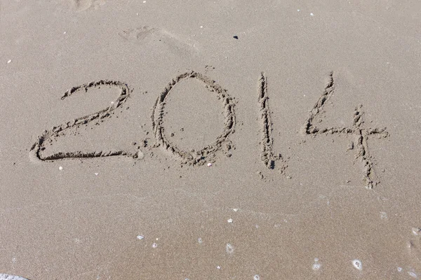 V létě 2014, číslice na pláži — Stock fotografie