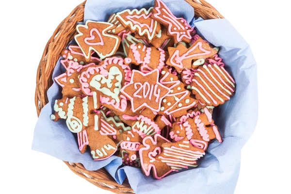 Galleta de año nuevo casera con número 2014 — Foto de Stock