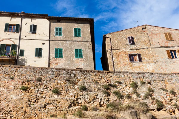 Calle en la ciudad de Pienza, Toscana, Italia —  Fotos de Stock