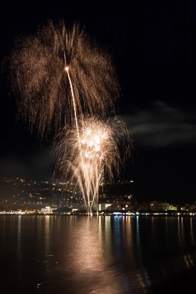 The Night of San Juan with fireworks — Stock Photo, Image