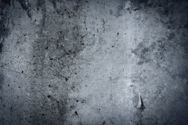 Vintage grey painted plaster concrete wall background. Dark edge clipart