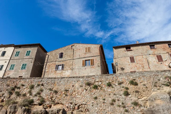 Calle en la ciudad de Pienza, Toscana, Italia —  Fotos de Stock