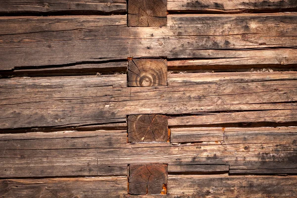 Patrón de fondo natural de una pared de troncos — Foto de Stock