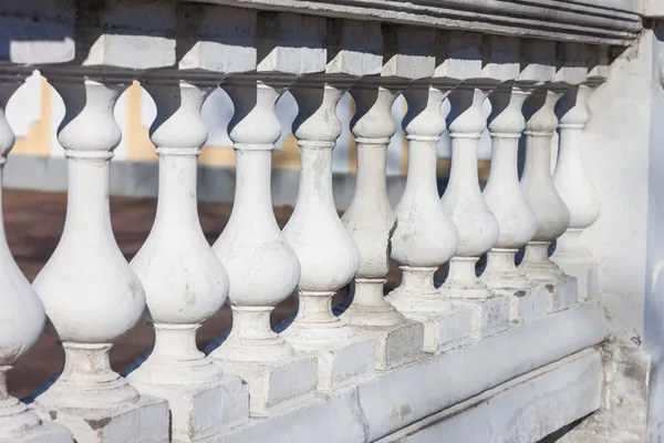 Closeup of stone balustrade in white — Stock Photo, Image