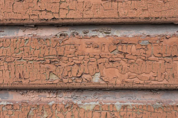 Old wooden painted and chipping paint. — Stock Photo, Image