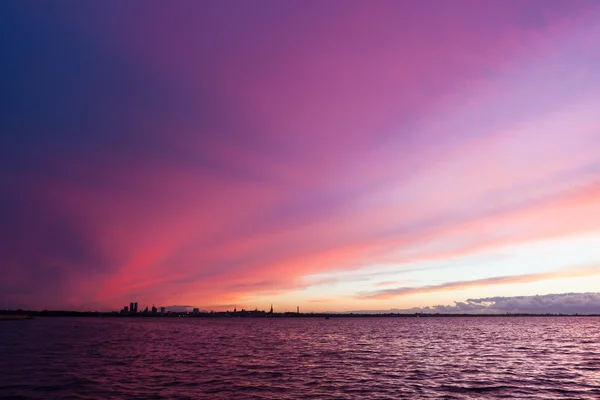 Brand zonsondergang — Stockfoto