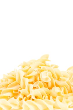 Three fusilli dry pasta  clipart
