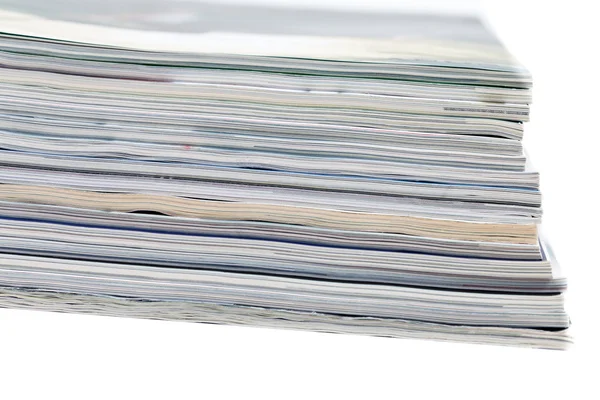 Primeros planos de pila de revistas de colores — Foto de Stock