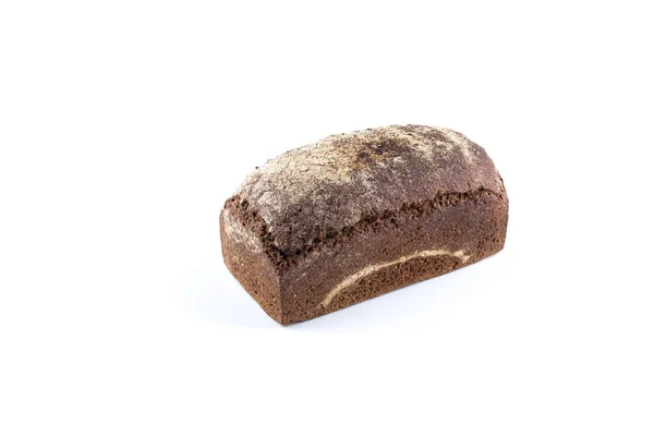 Rye Black Bread Slices Isolated White Background — Stock Photo, Image