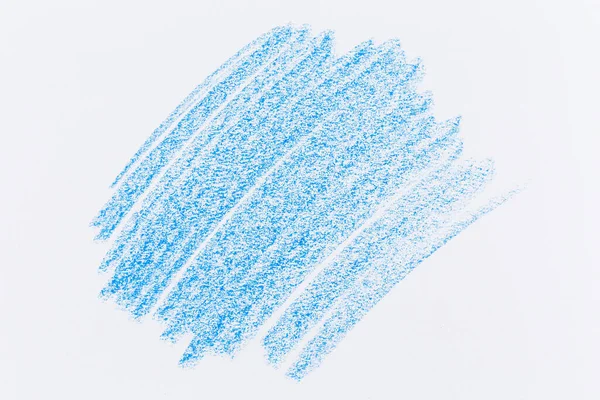 Vosk Pastelka Ruka Kreslení Modré Pozadí Textury — Stock fotografie