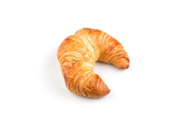 Croissant Fresco Aislado Sobre Fondo Blanco —  Fotos de Stock