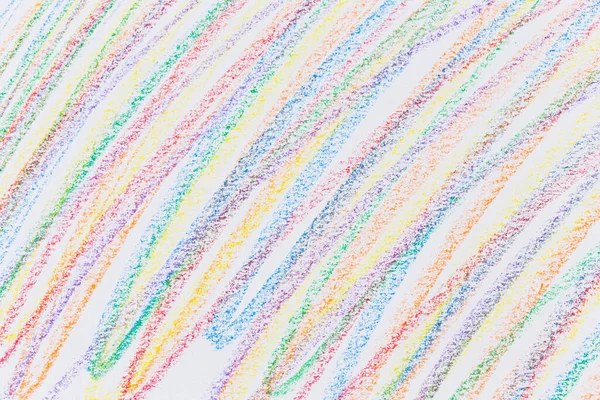 Wax Crayon Hand Drawing Design Elements Set Colorful Pastel Chalk — Stock Photo, Image